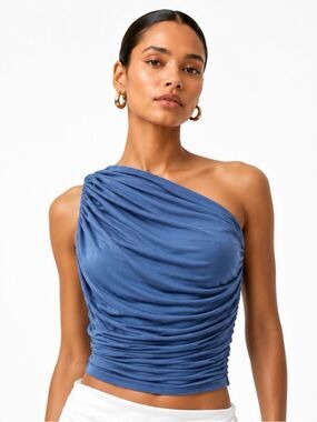 REVOLVE LIONESS Periwinkle Blue Stretch Top Size Small